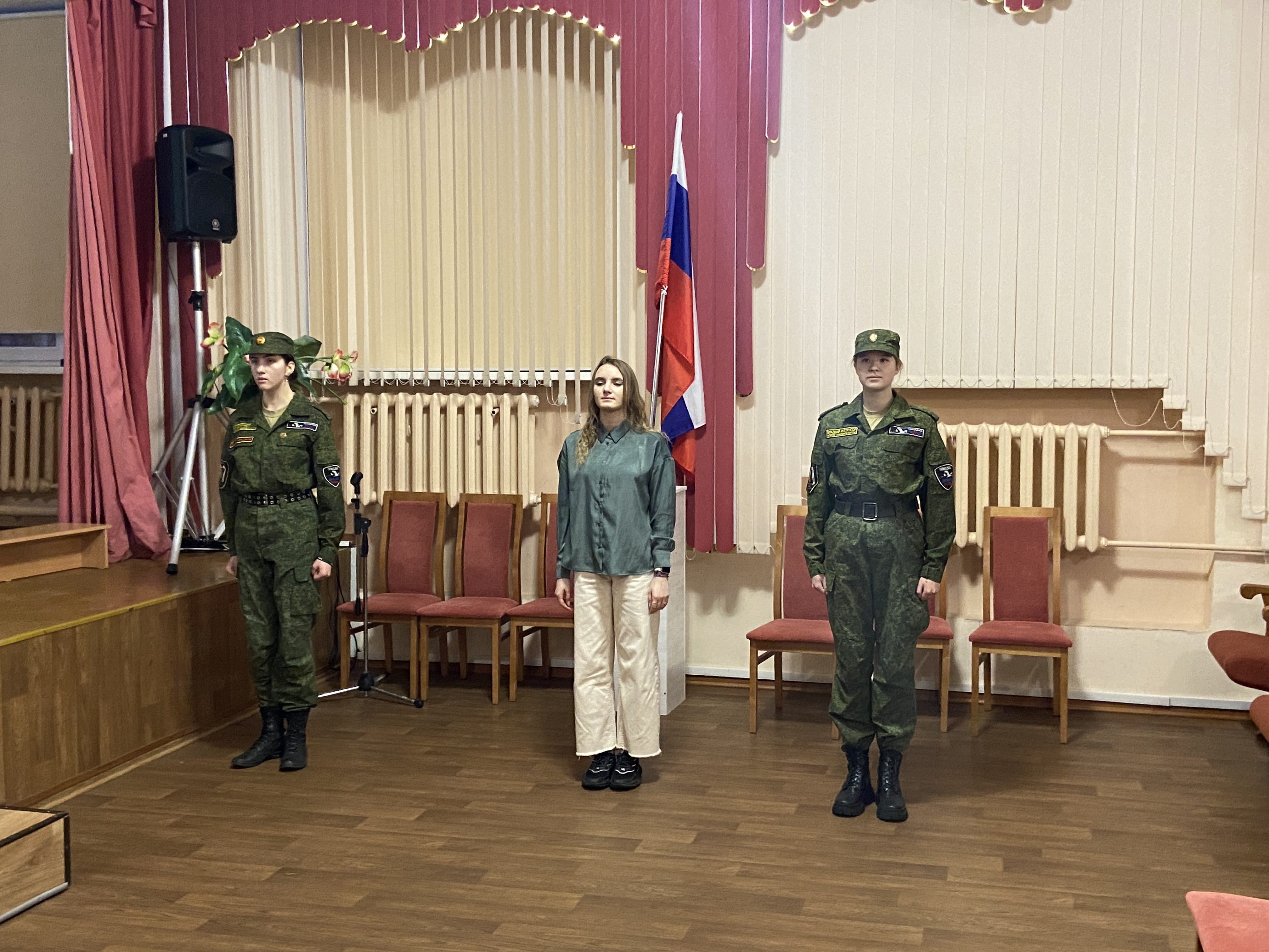 Вторая церемония выноса флага в Архангельском педагогическом колледже в 2023 году